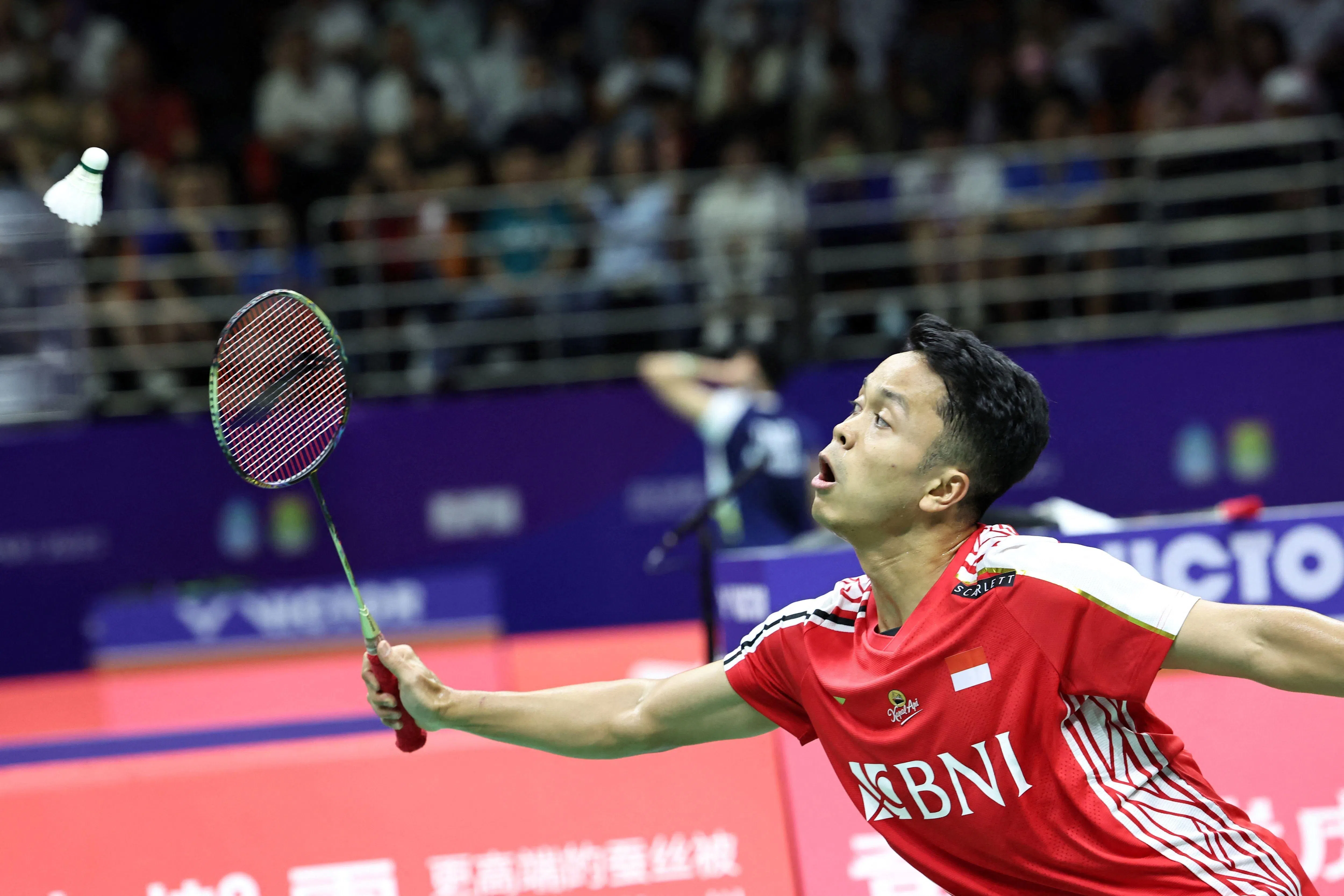 世界第二的金廷今年最佳成绩是四强。（法新社）