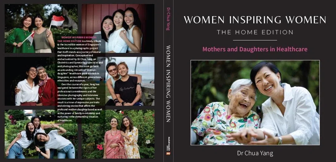 “医药界母女双侠”慈善摄影展将展出蔡扬医生集结成书的医疗界母女合照。（蔡扬医生提供）