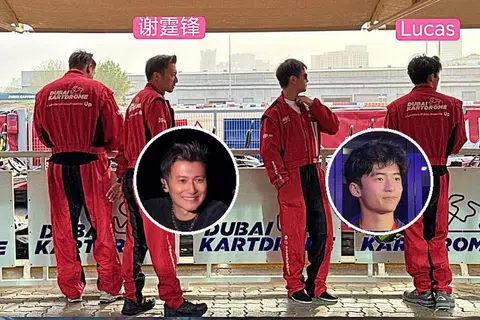 谢霆锋带18岁儿子迪拜旅行 Lucas背影神态复制爸爸