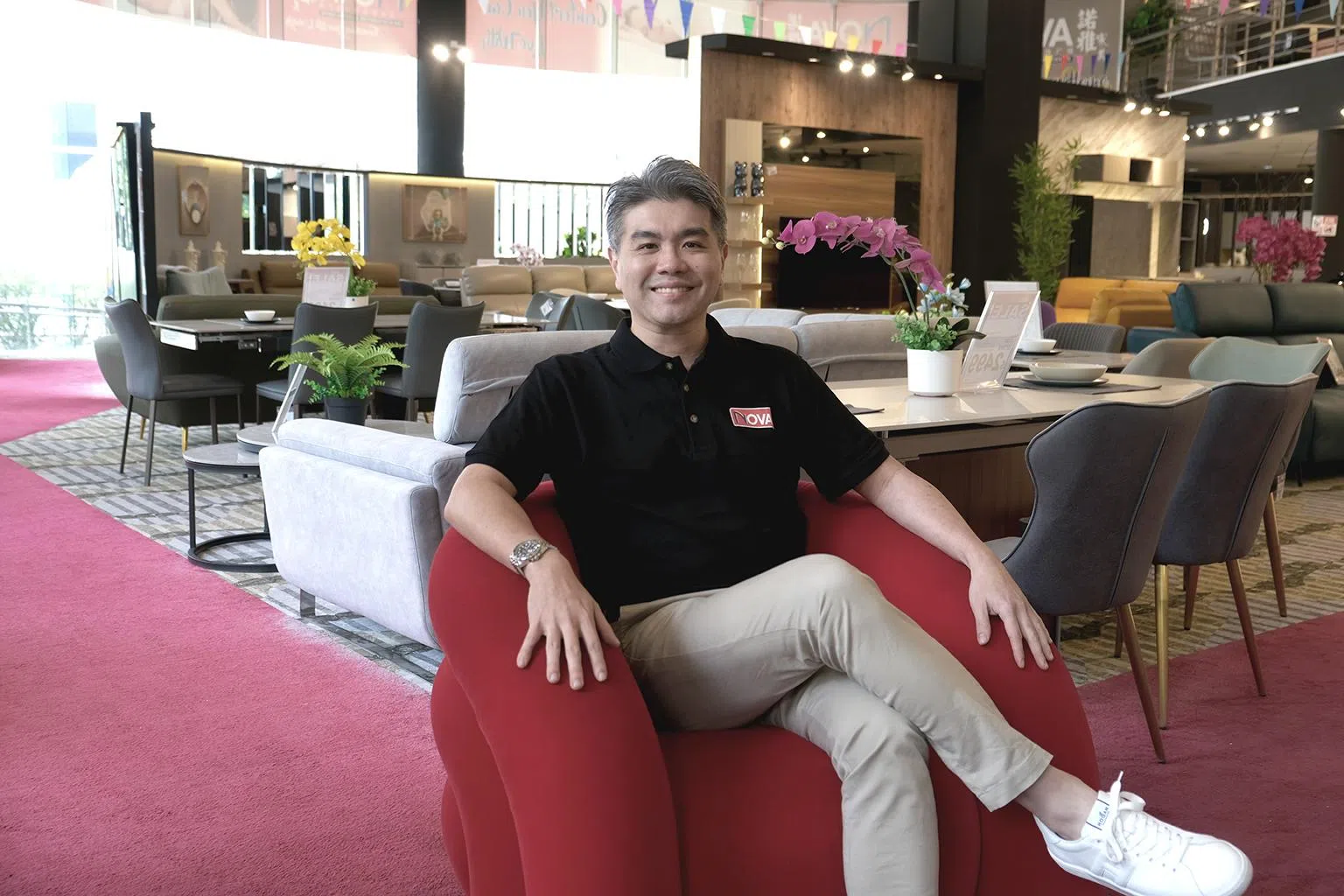 诺雅家具总裁林杰人表示，数码化转型让企业重新看见员工的多元潜能，也促成跨岗位的发展。（零售业就业与培训协调处提供）