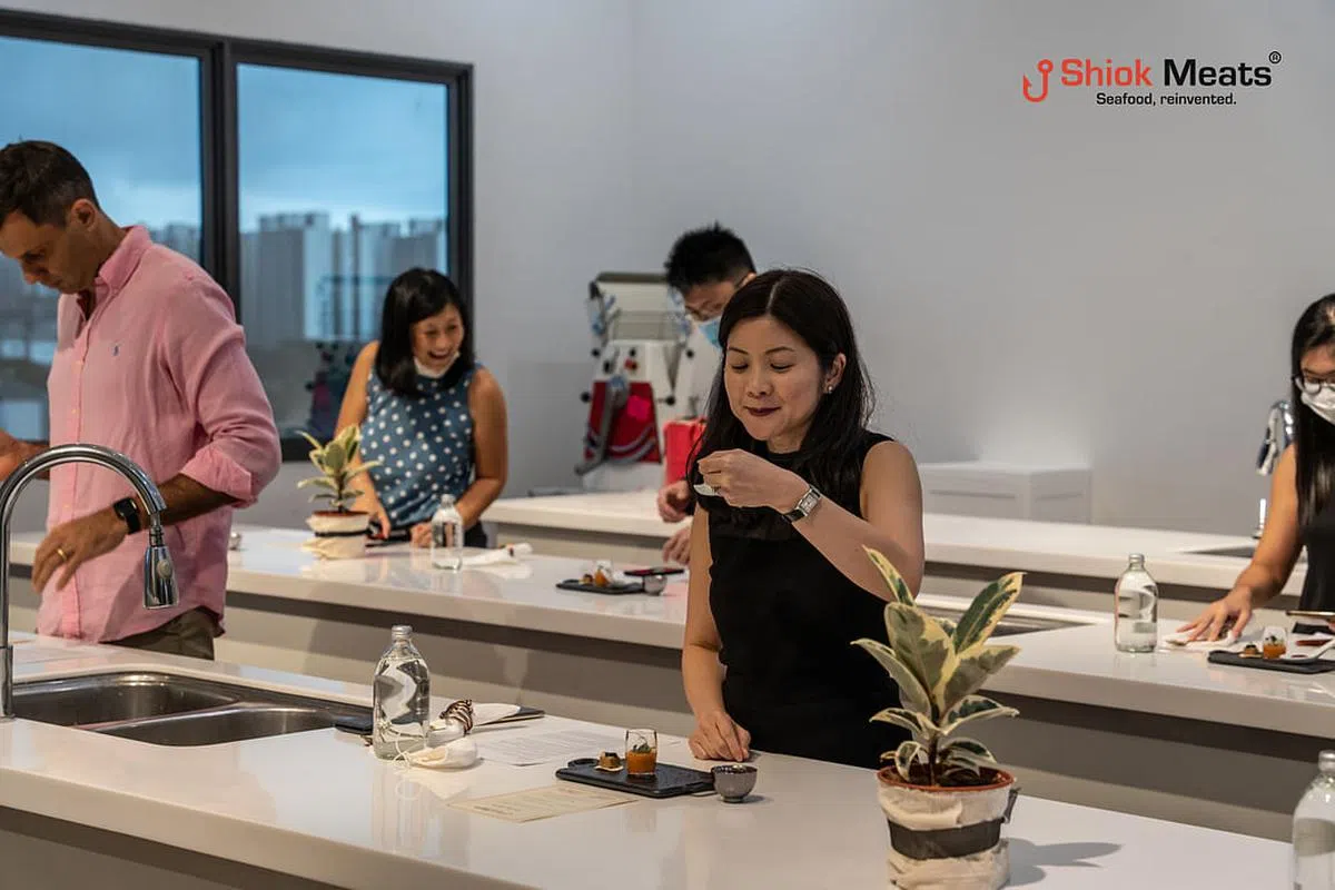 Shiok Meats在2020年举办培植龙虾肉试吃会。（Shiok Meats提供照片）
