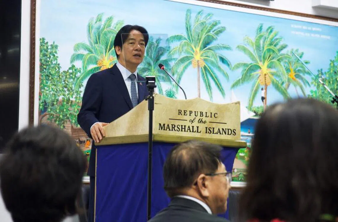 赖清德宣布提供马绍尔群岛优惠贷买新飞机| 联合早报