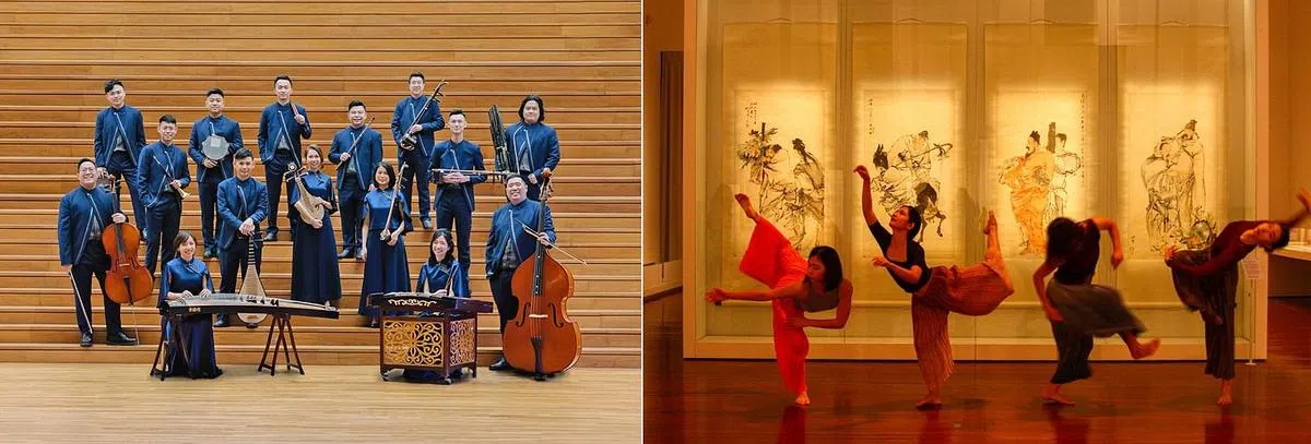 由现代舞和华乐相互融合的《绕梁七姐诞》音乐会。（图／鼎艺团、化生艺术团）