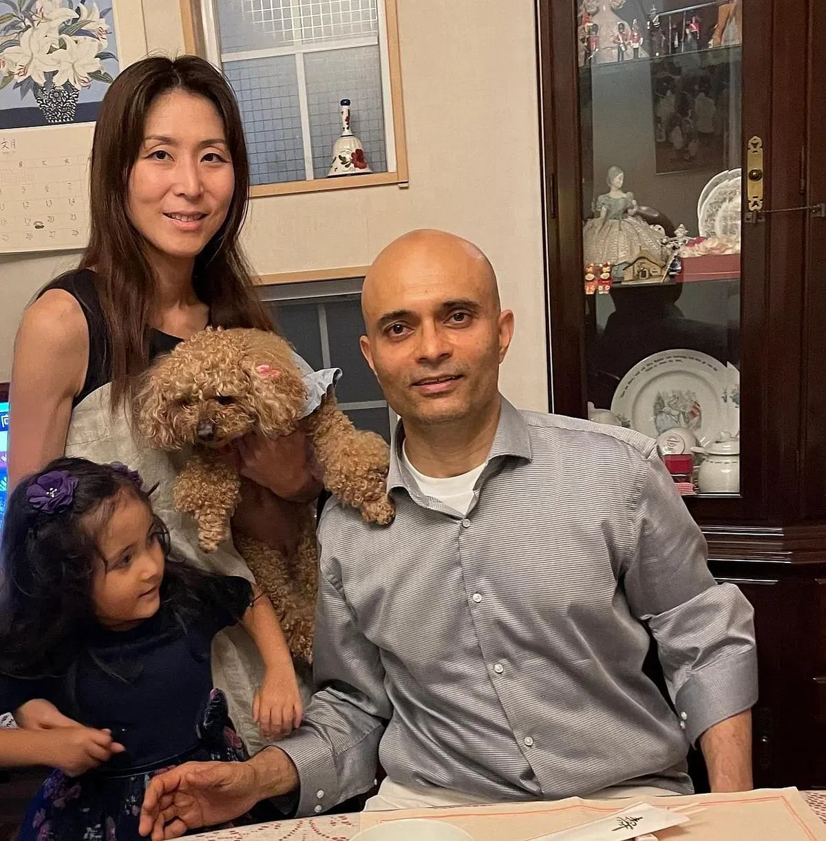 马哈詹与妻子及6岁女儿一起居住在日本。（富士通亚洲提供）
