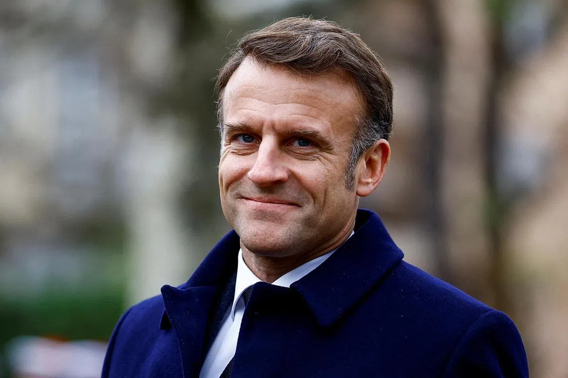 马克龙11月26日发布他和拜登的一份联合声明说，法美两国承诺支持重建黎巴嫩武装部队与黎巴嫩的经济发展。（法新社）