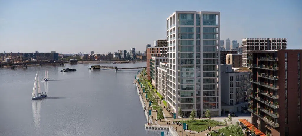 陈积光和开发商巴利摩共同开发的伦敦皇家码头。（受访者提供）