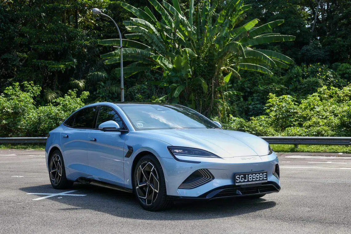 比亚迪海豹AWD百公里加速为3.8秒。（档案照）