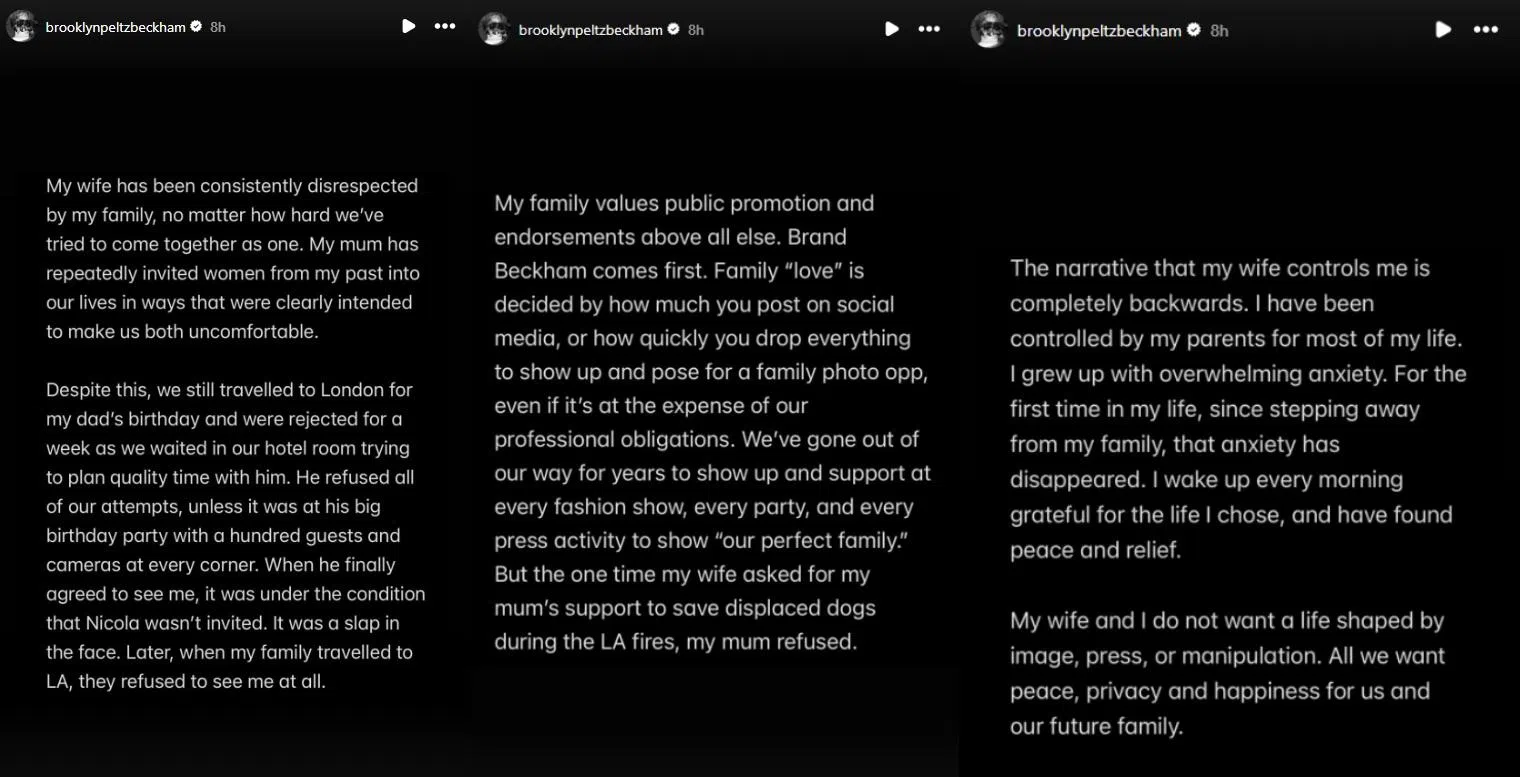 Brooklyn IG原文。（截自Brookyn IG）