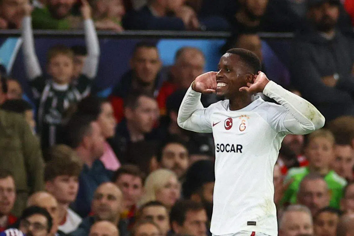 加拉塔萨雷边锋扎哈曾被视为极具潜力的球员，不过他之前在效力曼联时郁郁不得志。（路透社）