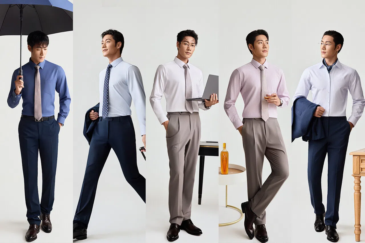 金利来2025年推出五个全新的男士衬衫系列，为职场男士带来兼顾舒适与实用的衣着。（图/金利来提供）