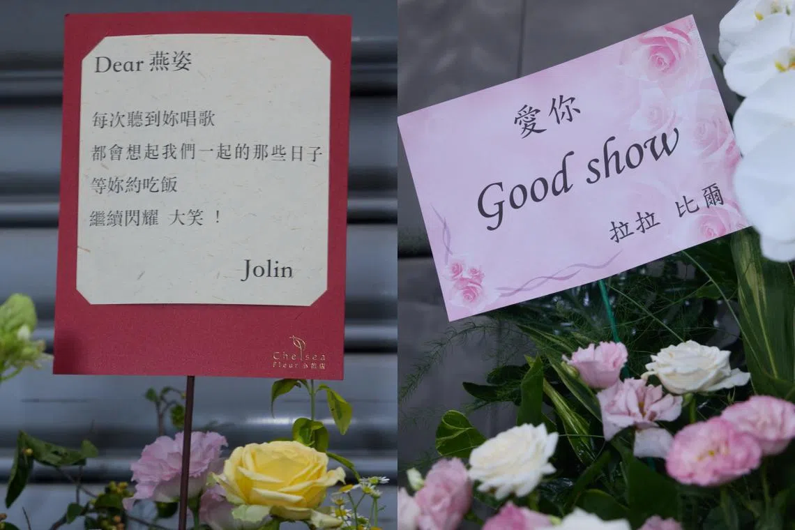 蔡依林送花说等孙燕姿约吃饭（左图），徐佳莹和老公联名送花（右图）戳破婚变传闻。（Make Music提供）