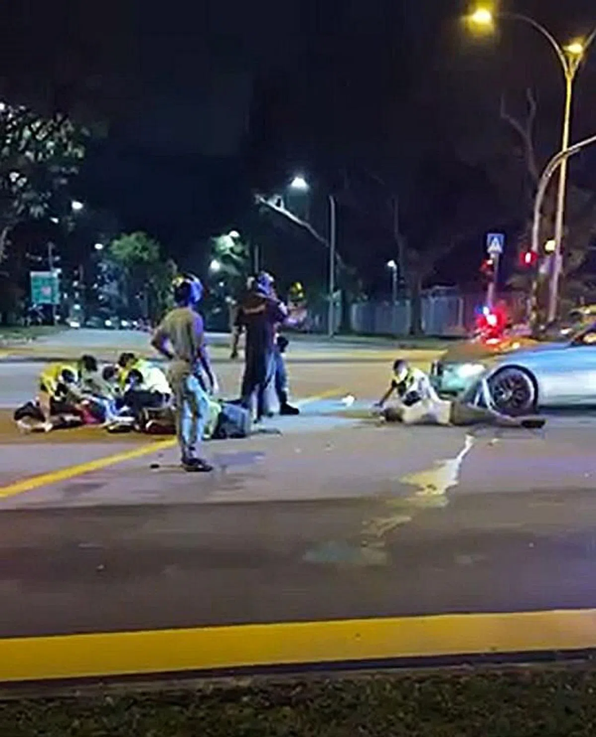 男子在车祸中受伤，事后送院。（受访者提供） 