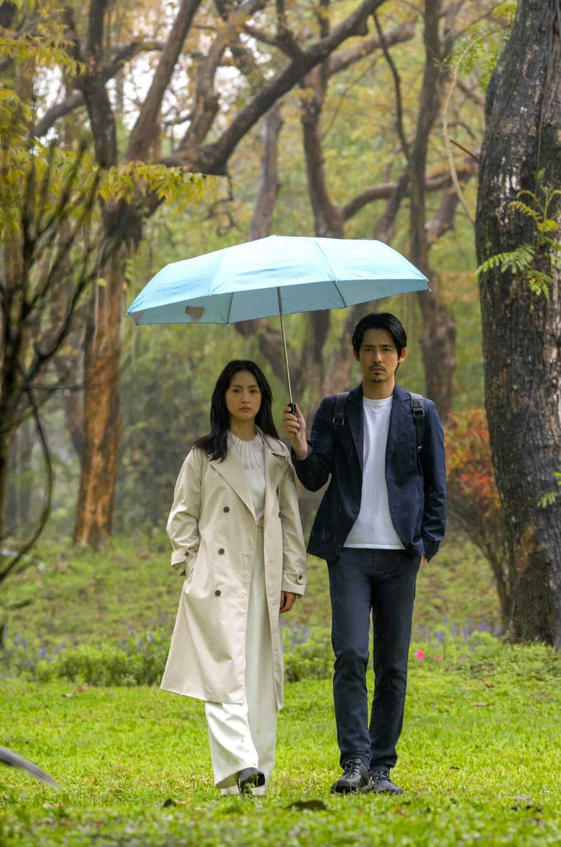周渝民的新作品是和林依晨合作的《车顶上的玄天上帝》。（互联网）
