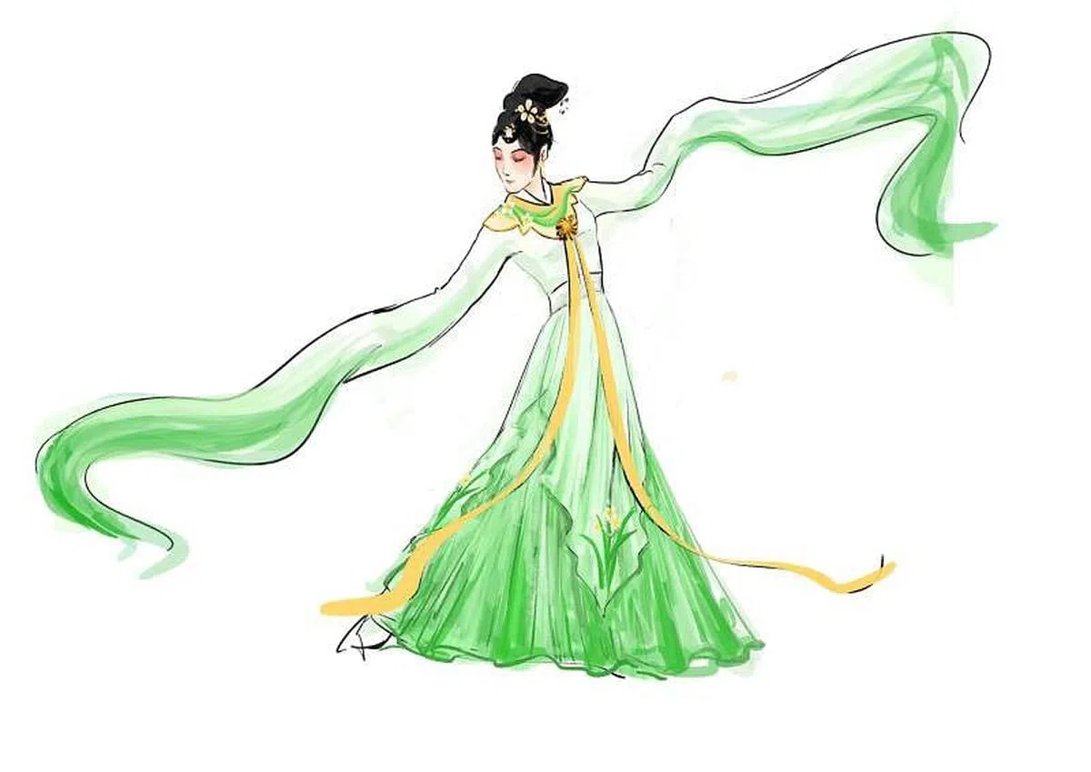 设计师为《水仙花开时》水仙花舞者设计的造型走清雅路线。（主办单位提供）