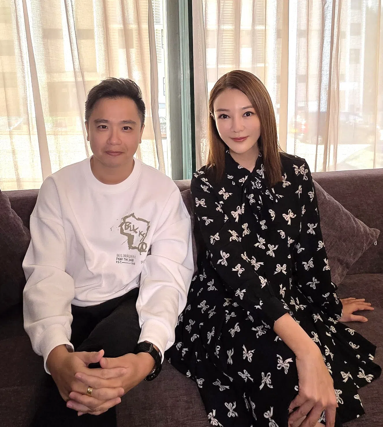 《梅兰》是童缤毓（右）与张顺源合作的第二部长片。（童缤毓提供）