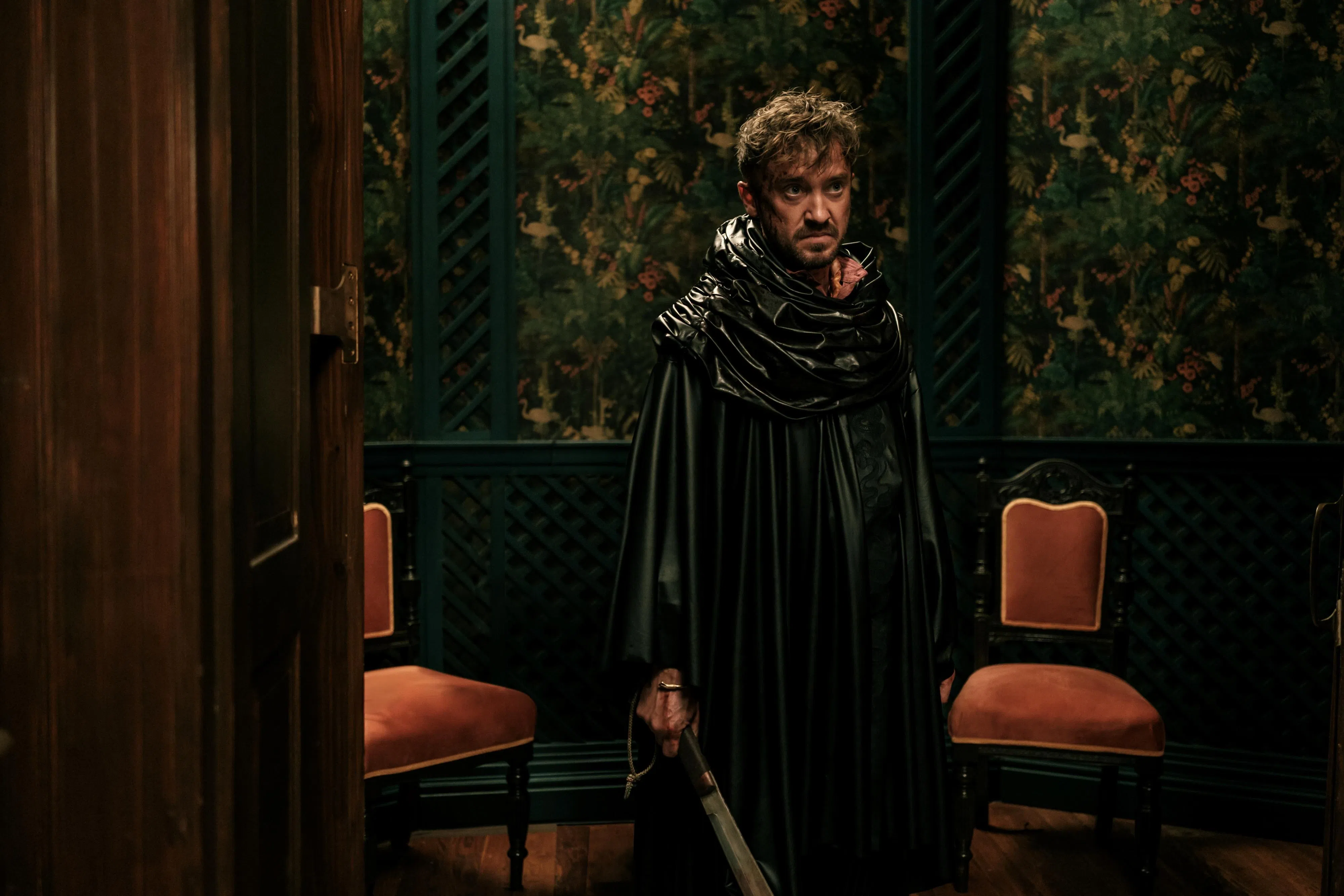 在《哈利波特》演“跩哥马份”的Tom Felton，在《他们要杀你》邪恶指数大进阶。（华纳兄弟提供）