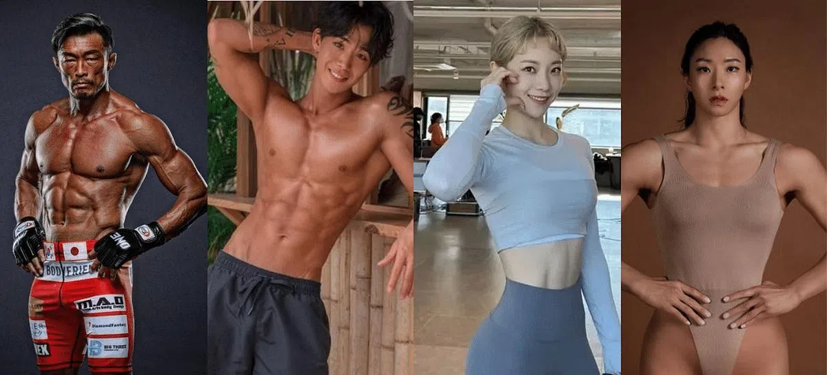 秋成勋（左图起）被看好是夺冠热门；“巧克力欧巴”车炫承之前参加《单身即地狱》已圈粉不少；“健身女神”沈音灯拥有傲人身材；摔跤选手张恩实展现不屈不挠的体育精神。（互联网）