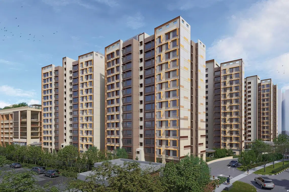 West BrickVille@Bukit Batok所在的地点附近以前有一座砖厂，因此邻里的设计与用色反映了这段历史。（建屋发展局提供）