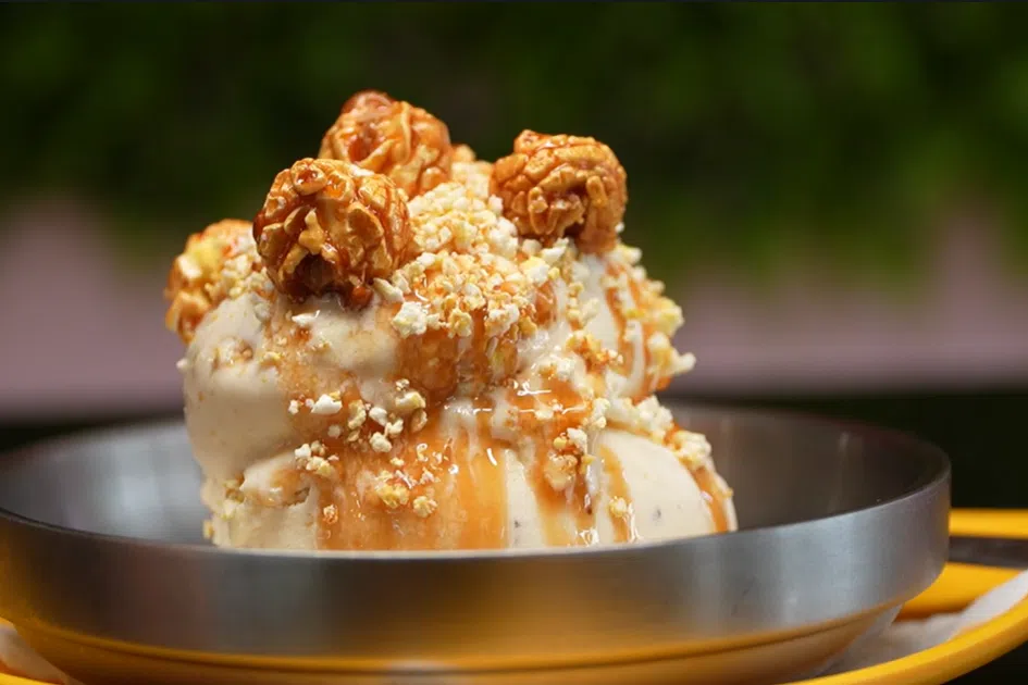 陈建达制作的意式冰淇淋。（视频截图）