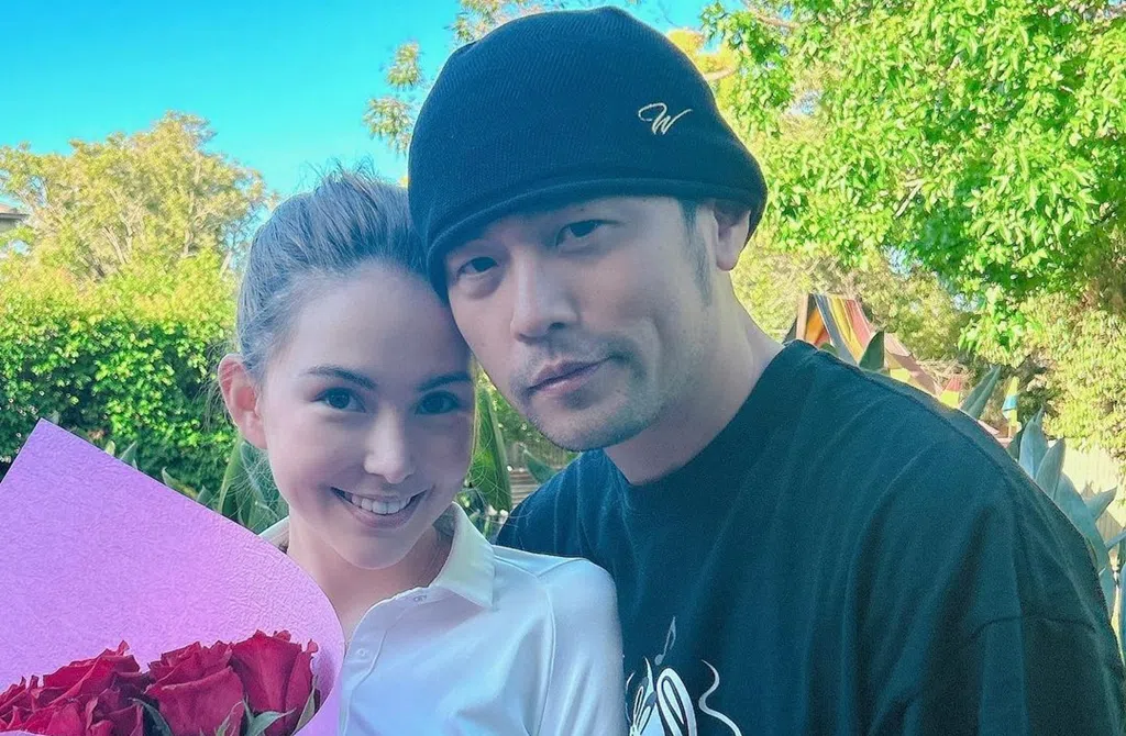 周杰伦（右）和昆凌的婚后生活甜甜蜜蜜。（互联网）