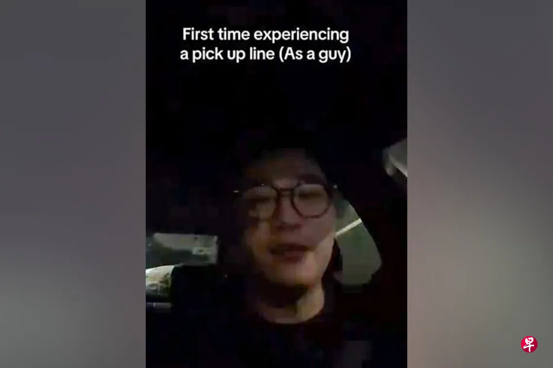 林国杰受访时说，对于女官员的问话，他起初感到惊讶，但后来觉得好笑。 （取自TikTok用户@follownat）
