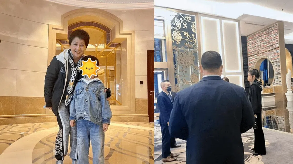 网民巧遇四太与奚梦瑶。（互联网）