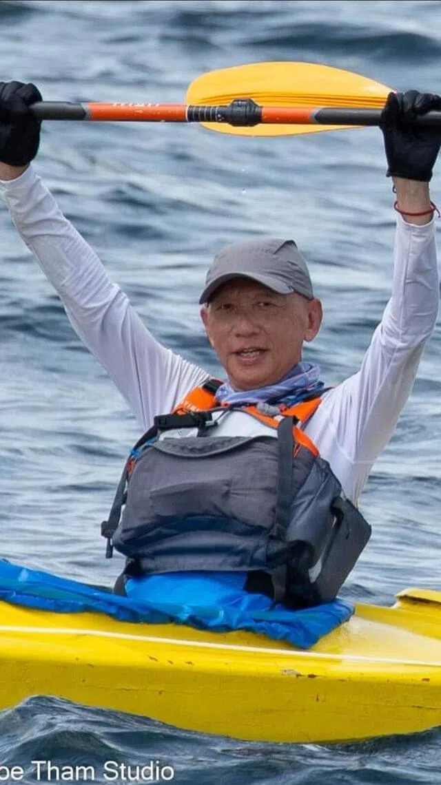 划皮艇是张志文喜欢的运动之一。（受访者提供）