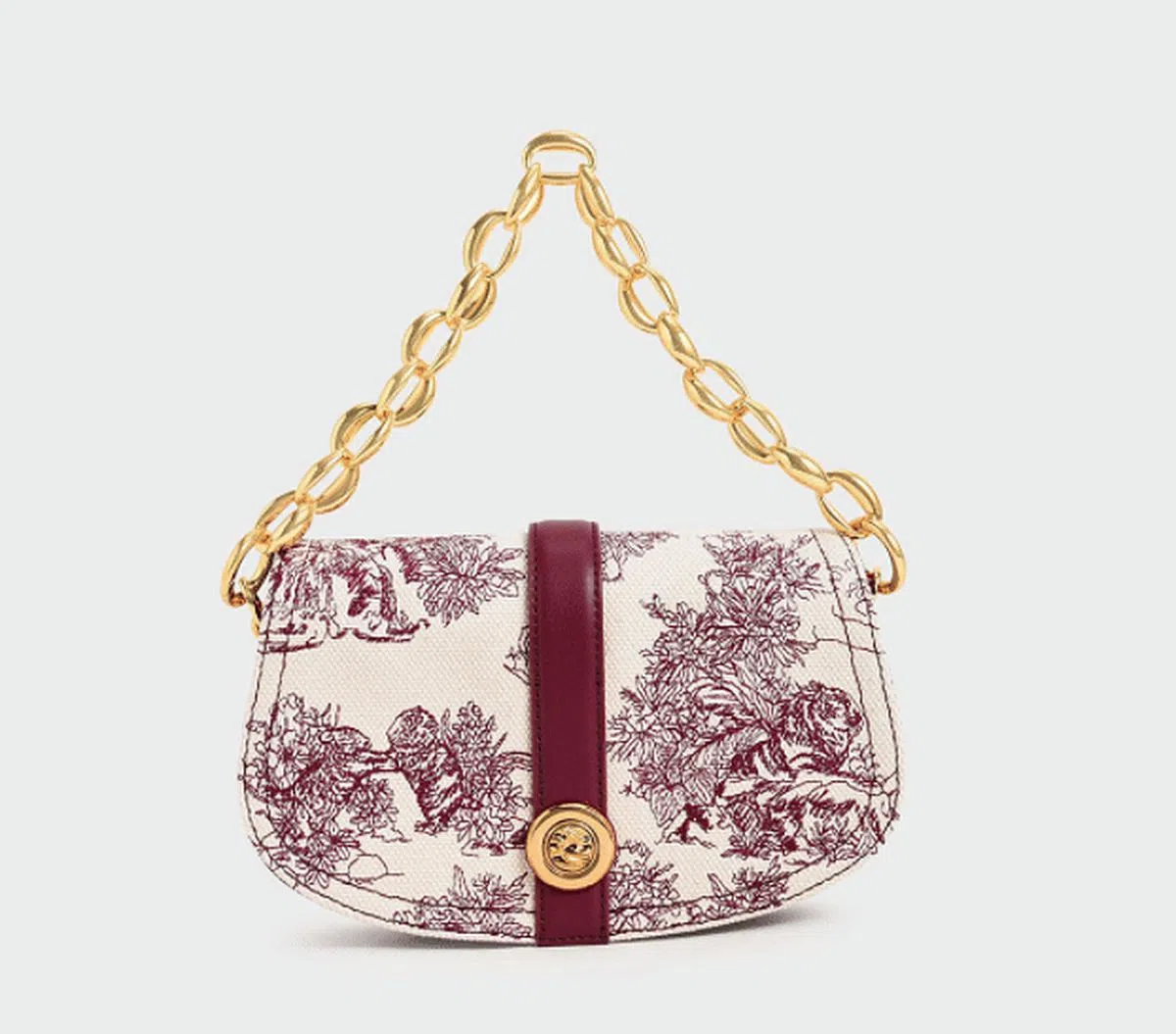 过年很适合背红色的包包。（取自Charles and Keith 官网）