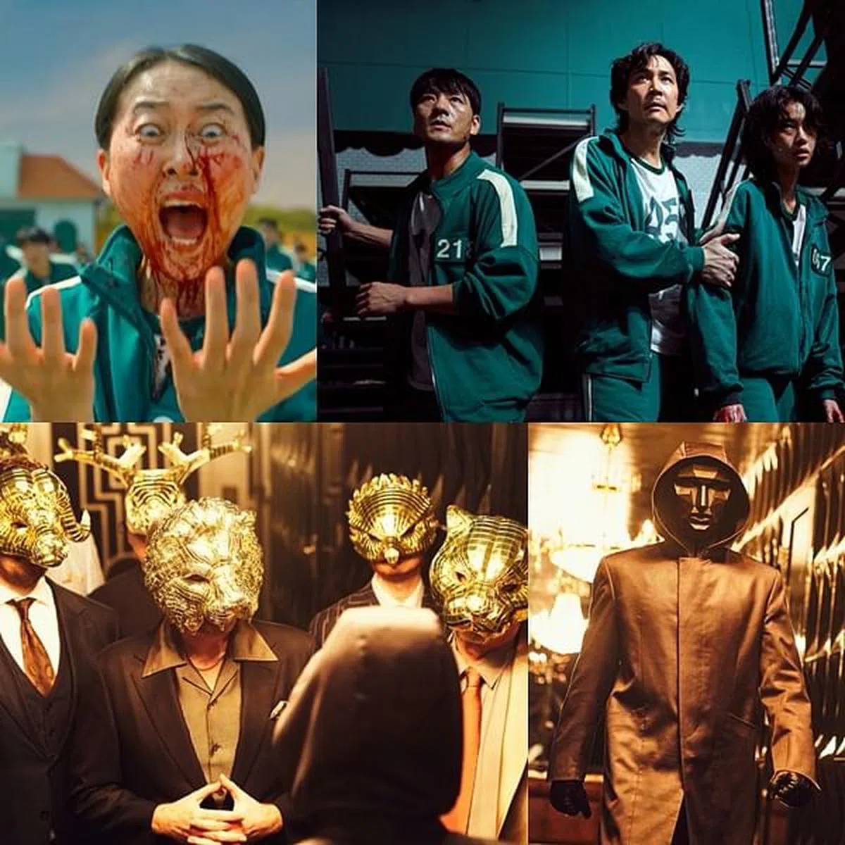 《鱿鱼游戏》残暴冷血的剧情吸引着观众追看。（视频截图）