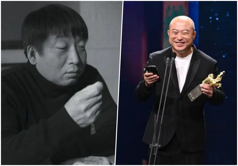 《漂亮朋友》导演耿军（右）描述儿时玩伴张志勇如何成为伤残人士。（取自金马奖脸书、官网）