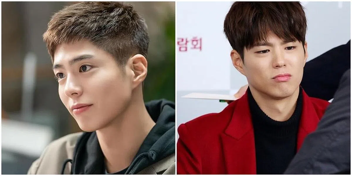 朴宝剑过去在活动上的表情（右）引起热议。（图/互联网）