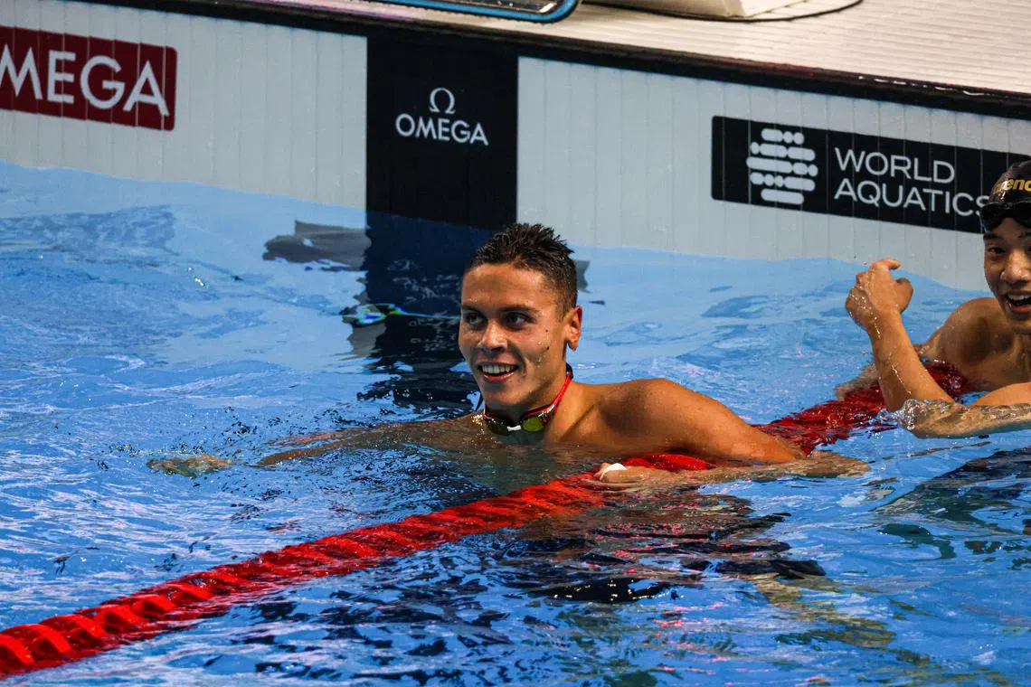 20岁的波波维奇时隔三年再赢男子200米自由泳世锦赛金牌。（关俊威摄）