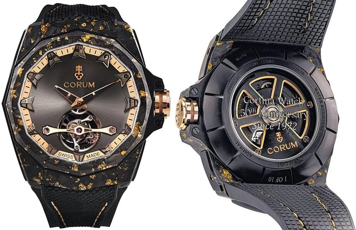昆仑表为高登金禧推出的纪念腕表Admiral 45 Tourbillon。（图/商家提供） 