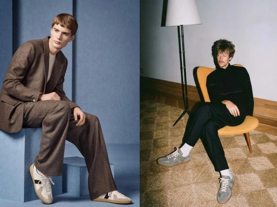 男士德训鞋穿搭，无论搭配西装或休闲服，都能打造低调有品位的质感。（互联网）