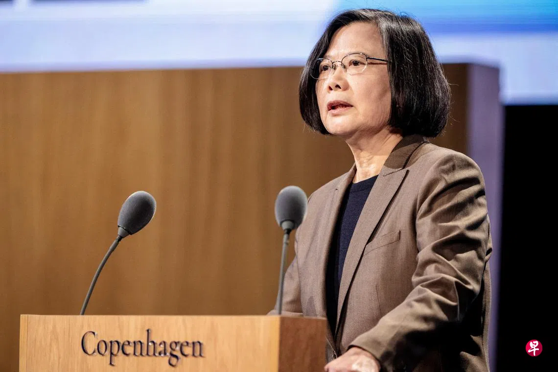 蔡英文：台湾的存在有助牵制中国大陆扩张野心| 联合早报