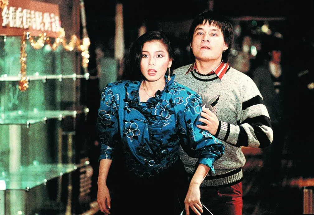 傅声（右）拍完《花心大少》后发生车祸去世，当时锺楚红是电影女主角。（互联网）