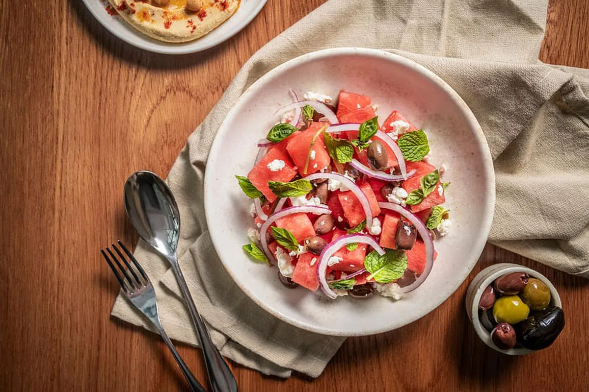 Hortus多汁西瓜沙拉。