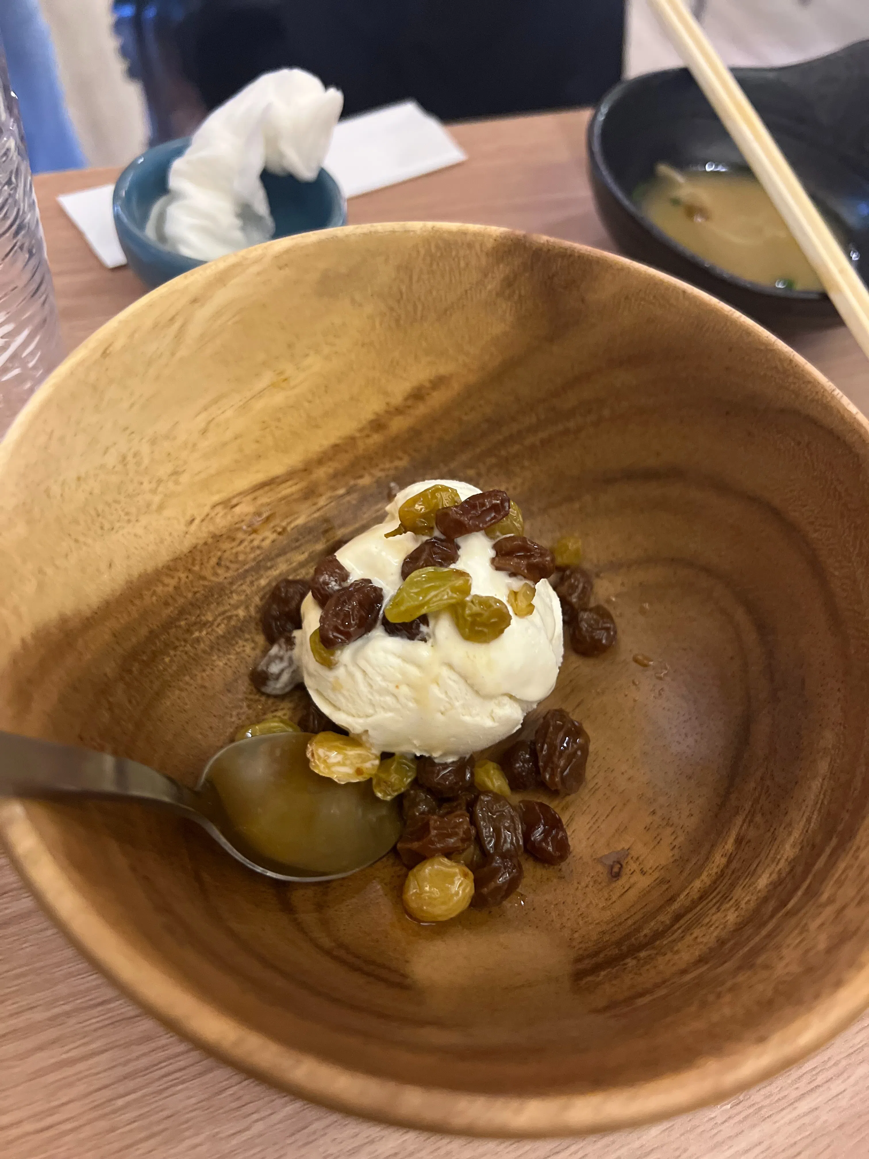 “Ume San 100”的意大利式冰淇淋“Yamazaki Umeshu & Raisin Vanilla Gelato”。（叶乐怡拍摄）