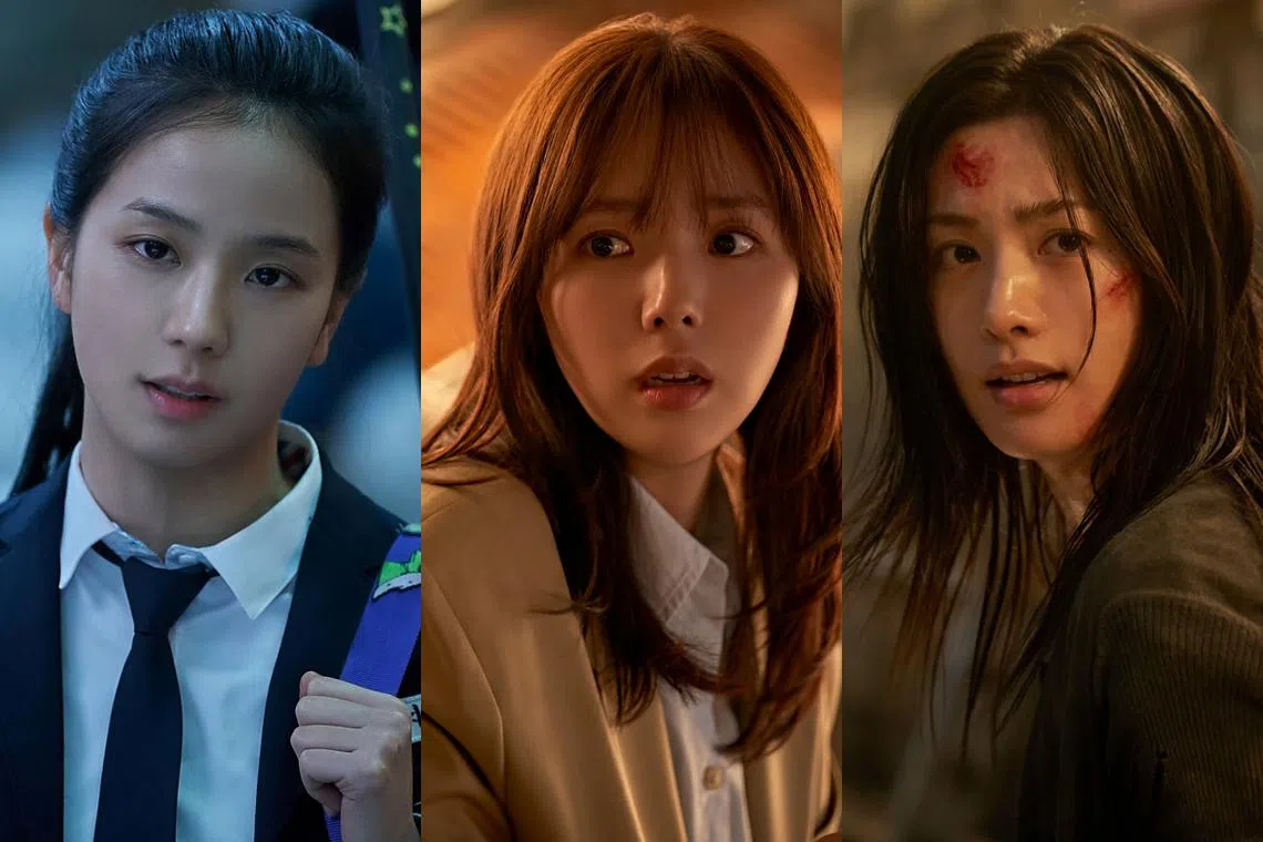 《全知读者视觉：灭世预言》的超强卡司包括Jisoo（左起）、蔡秀彬和Nana。（嘉华院线提供）