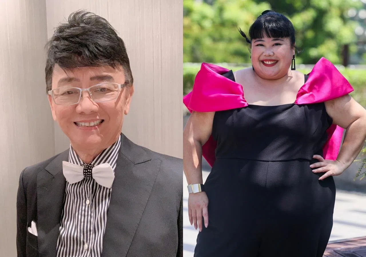 林茜茜（右）感谢谢金石教她唱《访英台》，让她成功征战大小歌唱比赛。（档案照）