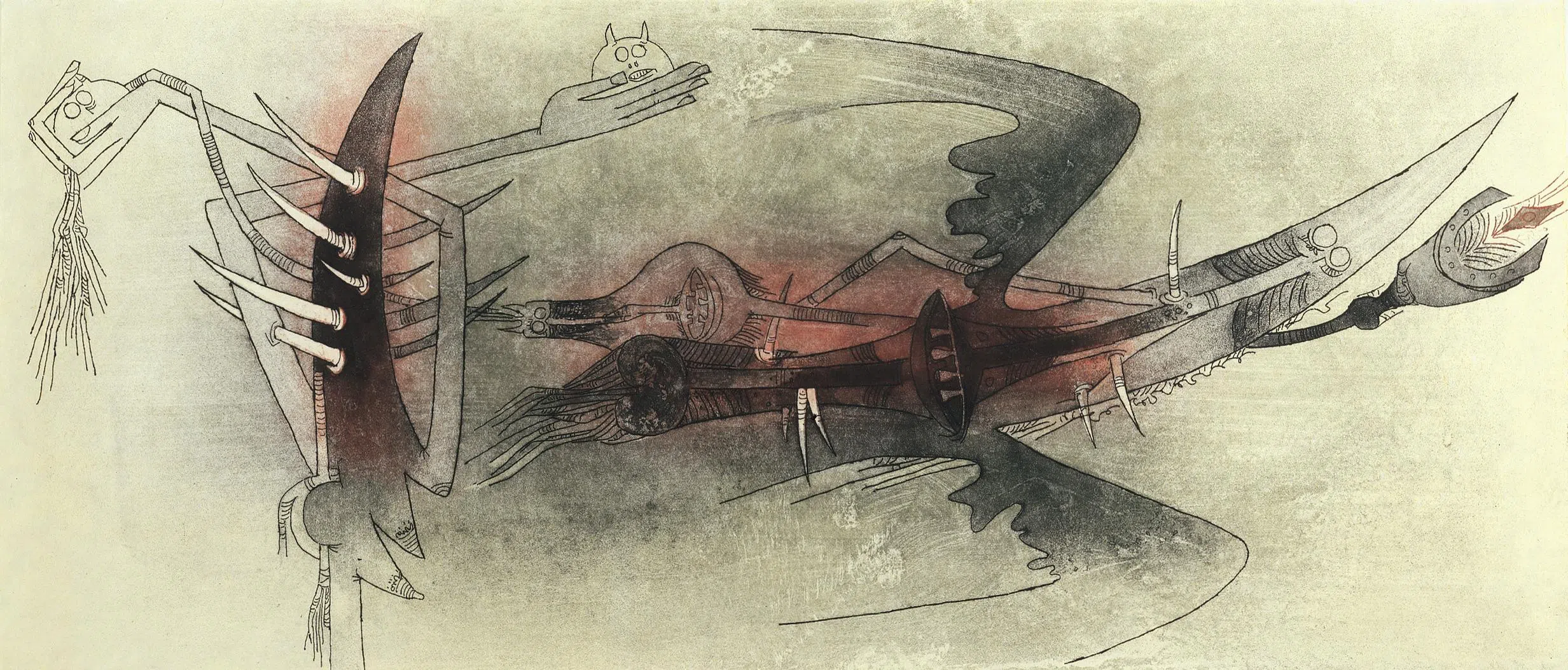  林飞龙版画“Apostroph’ Apocalypse Plate II”（1966），堪称杰作。（巴黎林飞龙遗产提供）
