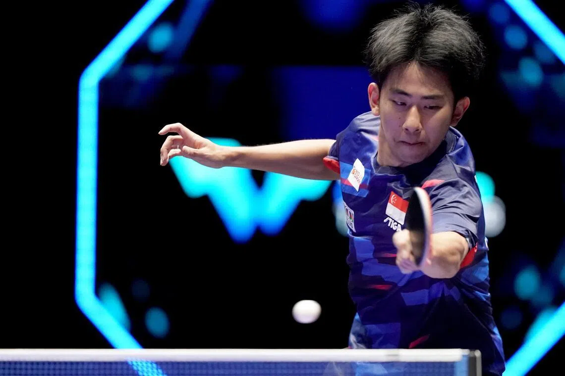 冯耀恩在比赛中稳扎稳打，继前一天战胜李汉铭后，再胜另一名香港选手何钧杰，拿到出线资格。（WTT提供）