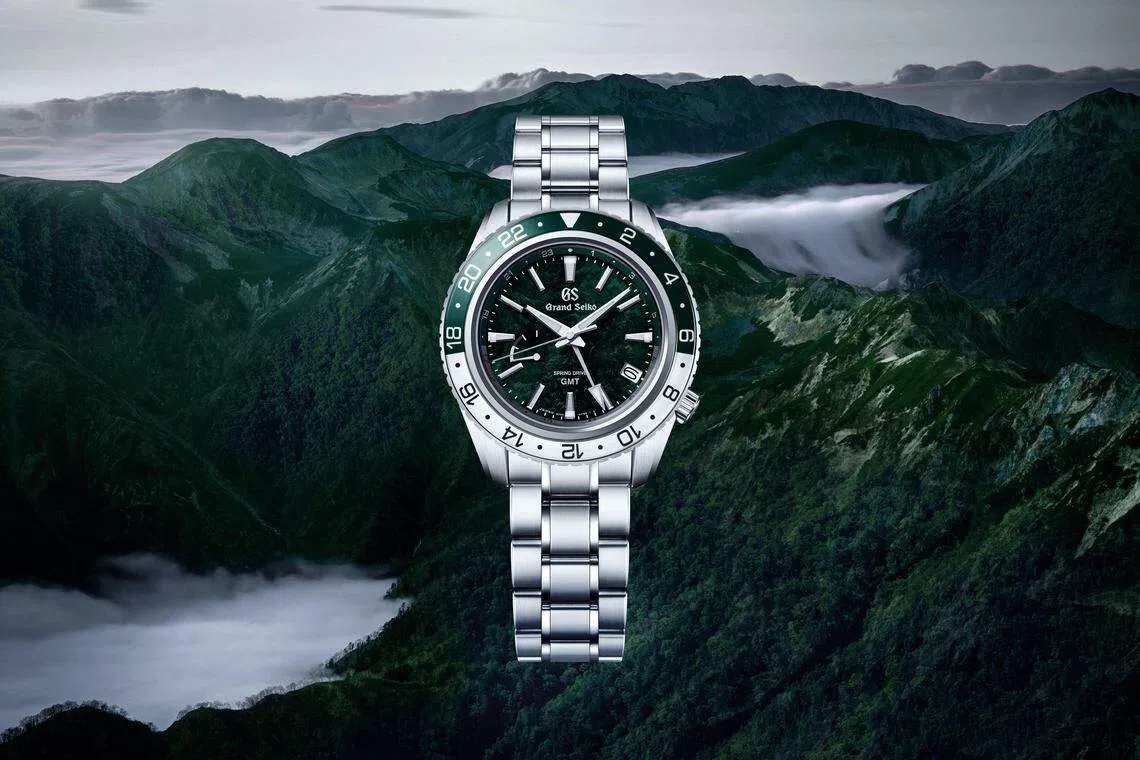 灵感源自穗高山脉夏季高地的Mt.Hotaka Peaks SBGE295，是运动系列腕表中最新的Spring Drive GMT。（品牌提供）