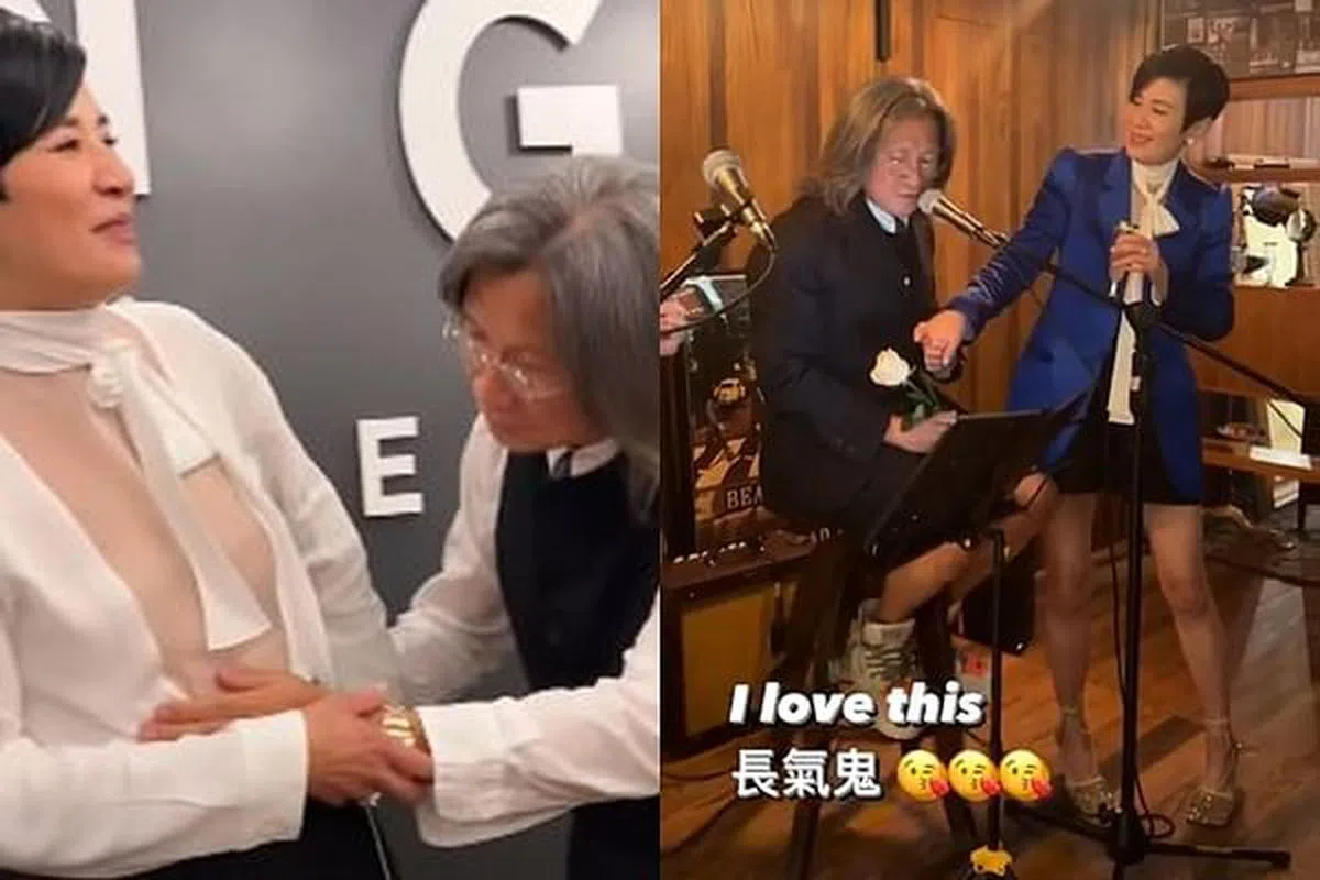 陈可辛生日，大展音乐才华，和吴君如互动有趣。（艺人Instagram视频截图）