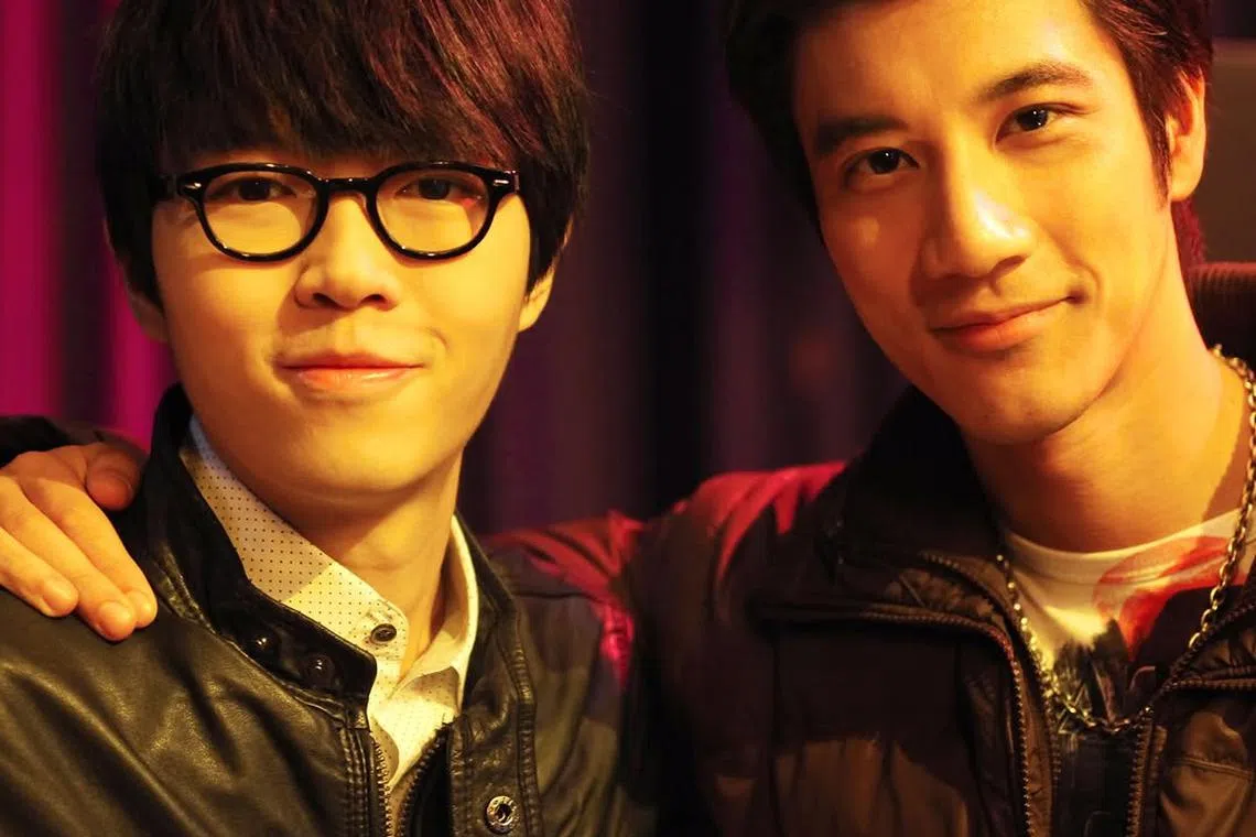 王力宏（右）说方大同让他体会“你的音乐有多好，取决于你的人有多好”。（取自王力宏IG）