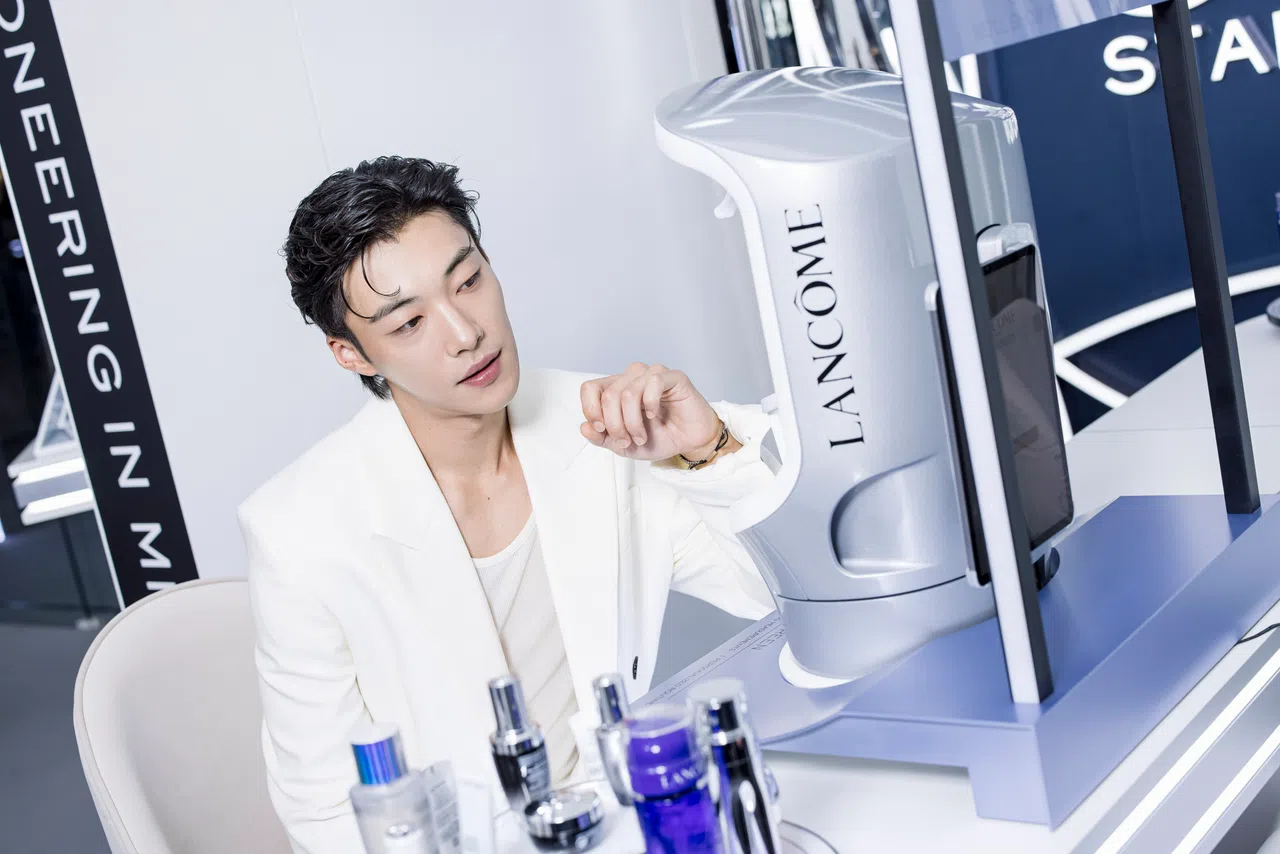 禹棹奂为品牌活动来新。（Lancôme提供）