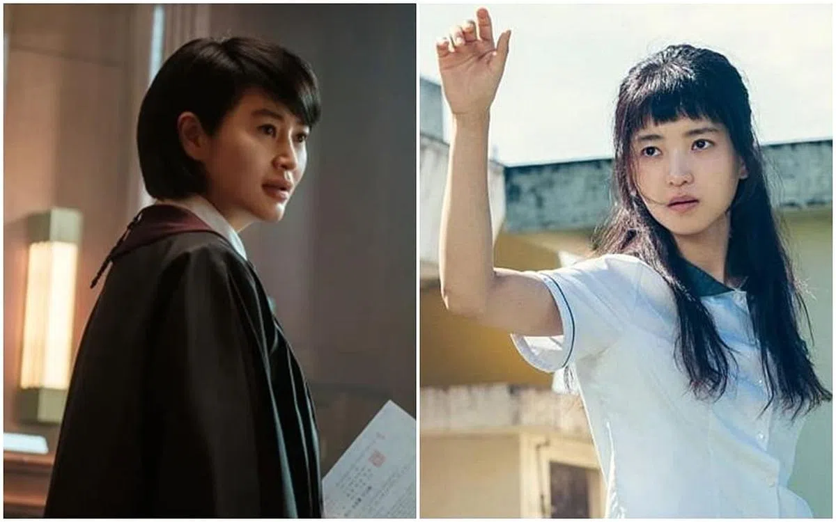 金惠秀（左图）把《少年法庭》里刚毅的法官演得入木三分，31岁的金泰梨（右图）在《二十五，二十一》中演高中生，毫无违和感。（互联网）