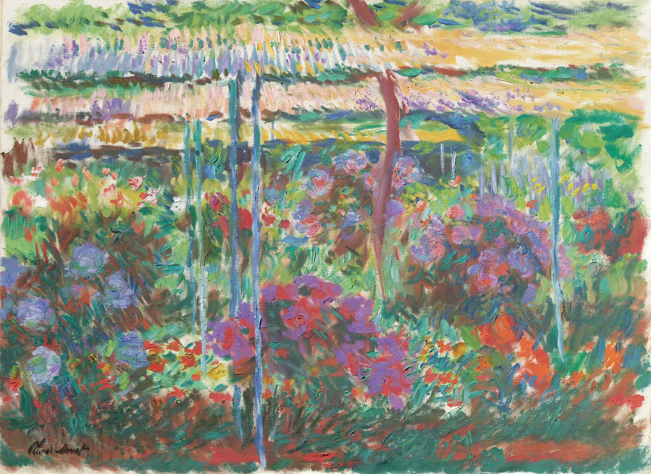 季丰轩开幕首展《色相无边—莫奈的启示（二）》展出法国莫奈1887年《牡丹》（Pivoines）。（季丰轩提供）