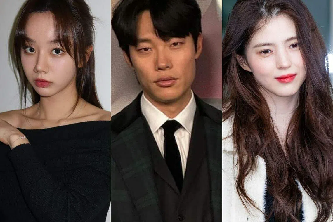 惠利（左起）、柳俊烈和韩韶禧陷入感情漩涡引发热议。（取自艺人IG）