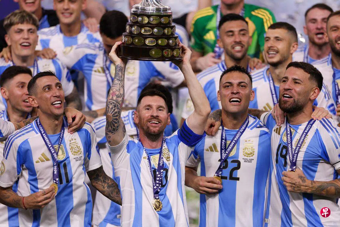 阿根廷加时险胜哥伦比亚第16次捧起美洲杯| 联合早报